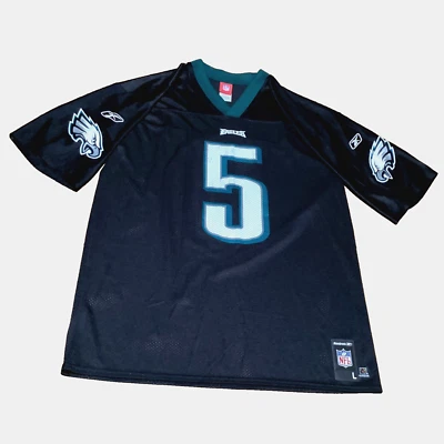 Винтажная мужская футболка Reebok Donovan McNabb No5 Philadelphia Eagles L черная Y2K - Изображение 1 из 4