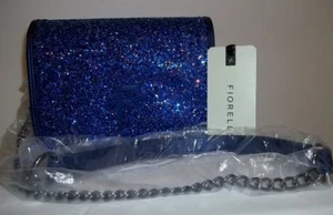FIORELLI NIGHTTAILS BLUE SMALL FLAPOVER HANDBAG NIGHT SKY SPARKLES NWT  - Picture 1 of 9