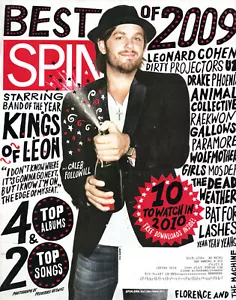 Spin Magazine January/February 2010 Best of 2009 Kings of Leon Jacob Followill - Imagen 1 de 3