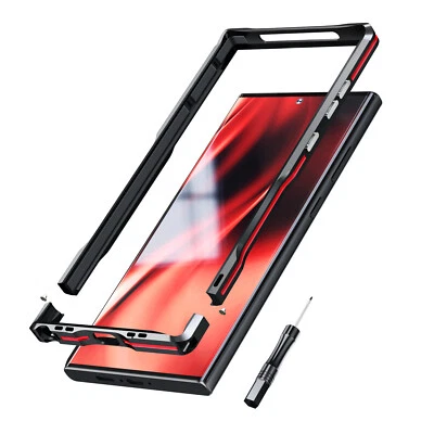 Funda protectora de metal de aluminio ultra lujo + tornillo para Samsung Galaxy S25 S24 S23 Foto 1 de 4