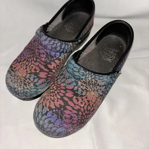 Dansko Vegan Loafers Clogs Shoes Womens Size 37 EU Black Purple Blue - Picture 1 of 9
