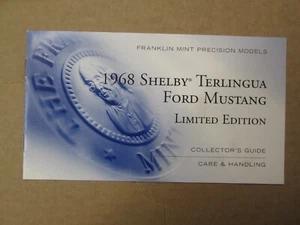 Franklin Mint Paperwork 1968 Shelby Terlingua Ford Mustang LE - Picture 1 of 3