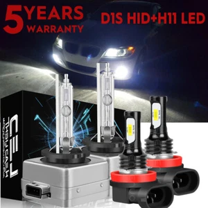 For BMW X5 2007-2015 6000K Front HID Headlight High-Low + LED Fog Light Bulbs US - Picture 1 of 18