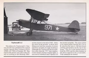 Taylorcraft L-2 Grasshopper Aircraft Report 9/9/2022b - Picture 1 of 1