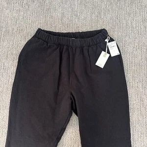 GOOD AMERICAN Sz 5 Black High Waisted Sweatpants Joggers Women's Pull On Workout - Picture 1 of 4