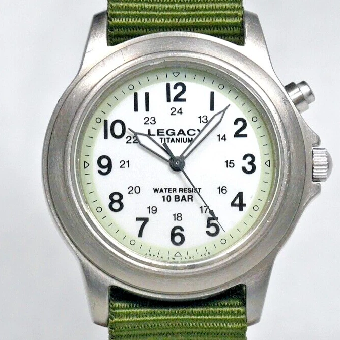 ORIENT LEGACY Military Field Watch VA00 White Backlight Titanium Luminous Japan - image 1 of 4