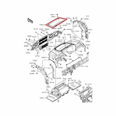 OEM GENUINE NEW KAWASAKI MULE PRO HOOD COVER PANEL TITANIUM - Imagem 1 de 2