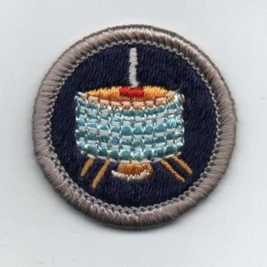 Retired - Communications (Satellite) Merit Badge Type H, Clear Plastic Bk (1972) - Picture 1 of 1