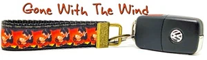 Gone With The Wind Key Fob Wristlet Keychain 1"wide Zipper pull Camera strap  - Picture 1 of 11