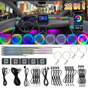 22 in 1 Symphony RGB Car Atmosphere LED Acrylic Guide Fiber Optic Ambient Light - Picture 1 of 15