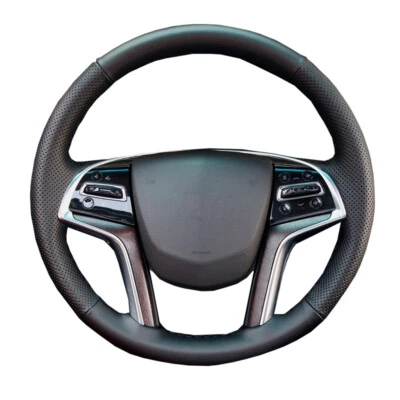 DIY Car Steering Wheel Cover For Cadillac Escalad 2015-2020 XTS 13-19 SRX 13-16 - Image 1 of 4