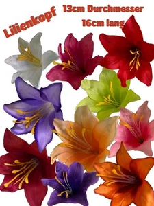 5 Piezas Lirio Cabeza de Flor 13x16cm Artificial Flores de Seda Flor Artificial Decoración - Imagen 1 de 46