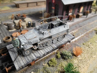 HO Roco Minitank 7th Panzer Army Half-Track Car A2181 Custom Hand Painted - Image 1 of 3