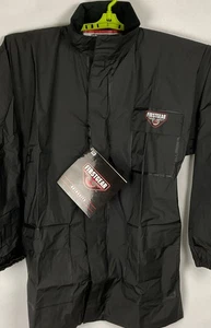 First Gear Mens  Black Reflective Rain Jacket  Size Medium 46x31” New - Picture 1 of 22