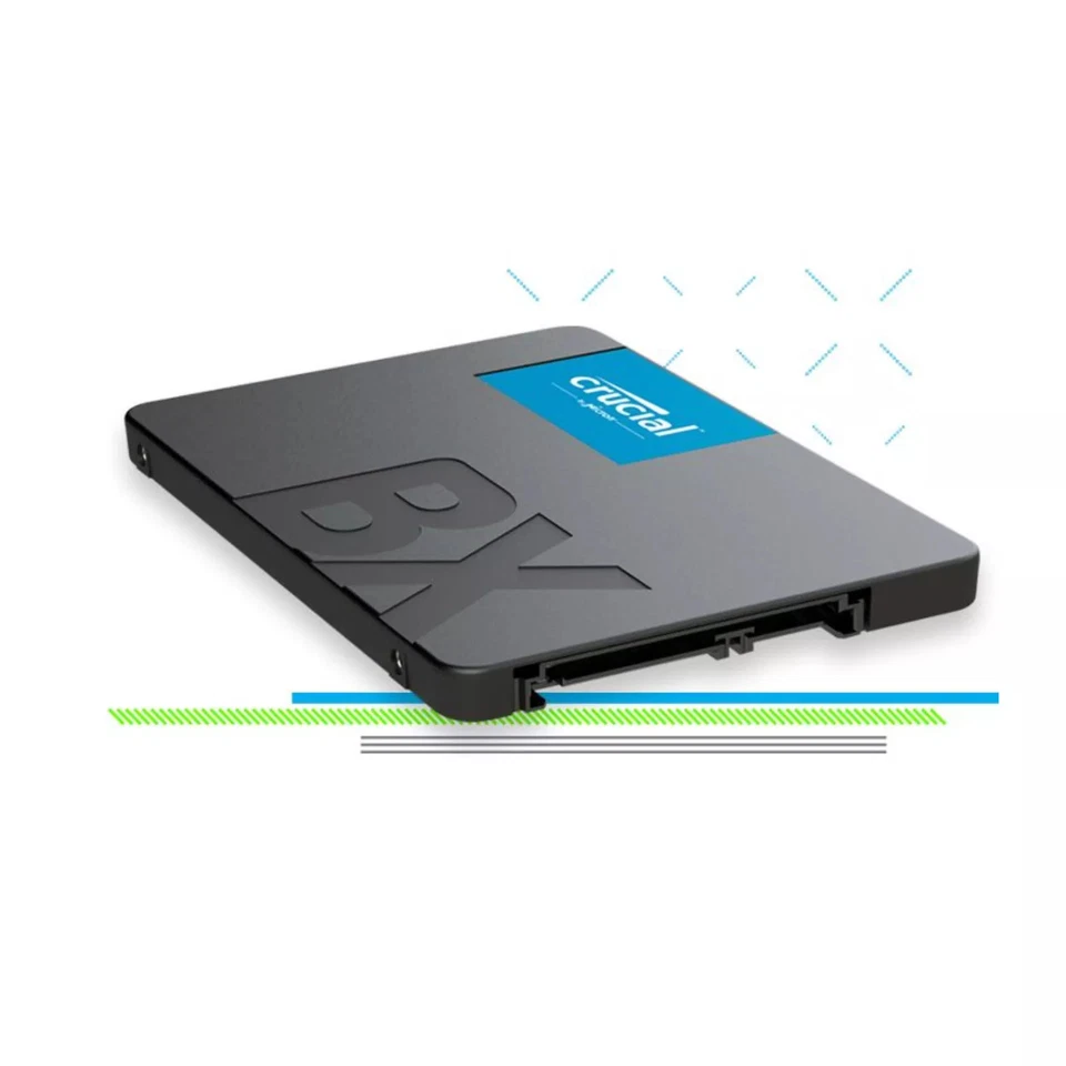 Crucial BX500 240GB 480GB 500GB 1TB 2TB SFF 2.5in SATA-III 6Gbps PC SSD - Image 1 of 1