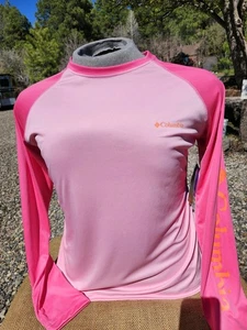 Columbia Damen Fork Stream Langarmshirt XL Pink Omni-SHADE Wandern Angeln - Bild 1 von 9