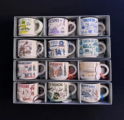 Starbucks Star Wars Been There Ornaments Coffee Complete Set 12 W/ Tags - Image 1 of 2