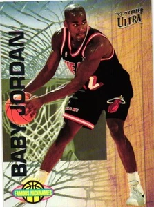 1993-94 Fleer Ultra Harold Miner Famous Nicknames 'Baby Jordan' #10 Miami Heat - Bild 1 von 2