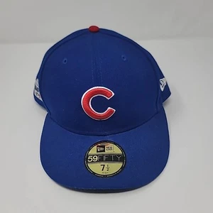 CHICAGO CUBS 59FIFTY Fitted 2016 WORLD SERIES CHAMPS HAT CAP Size 7 1/2 - Afbeelding 1 van 5