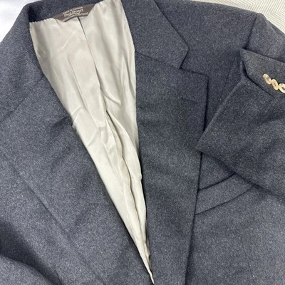 PAUL STUART 100% Cashmere Blazer Mens 42 Reg Single Breasted Gray Sport Coat - Image 1 of 4