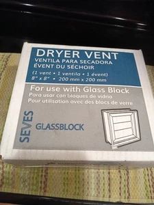 Seves 8x8 Dryer Vent For Glass Block - Picture 1 of 6
