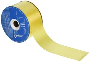 Berwick 2-3/4-Inch Wide by 100-Yard Spool Flora Satin Craft Ribbon, Yellow - Picture 1 of 3