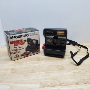 Polaroid 600 One Step Business Edition 2 Camera With Strap Tested W Original Box - Picture 1 of 12