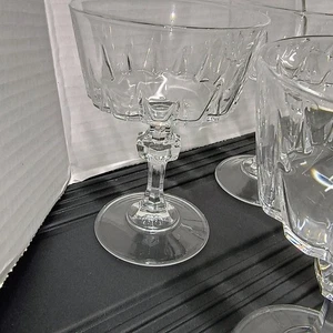 Vintage Princess House Crystal 8 pezzi Espirt taglio verticale Champange Coupe Sherberts - Foto 1 di 10