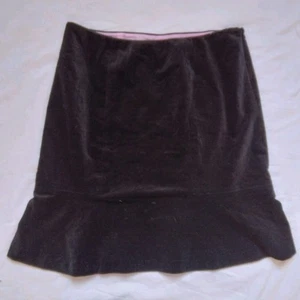 Halogen Black Velvet Velour Skirt Ruffle Witchcore Fairy Goth Womens Size 8 - Picture 1 of 7
