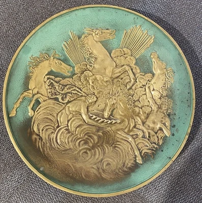 Coupe en bronze Scène Mythologique Au Chevaux Signé Max Le Verriers - Photo 1/4