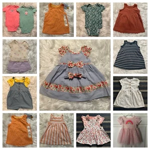 Baby Girl Carter’s 13 Piece Summer Clothing Lot Size 12 Months - Picture 1 of 23