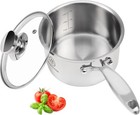 1.5QT Saucepan w/ Lid – Tri-Ply 18/8 Stainless Steel Small Pot for Cooking