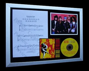 GUNS N ROSES November Rain LTD TOP QUALITY CD FRAMED DISPLAY+EXPRESS GLOBAL SHIP - Imagen 1 de 7