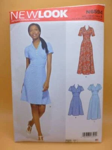 UNCUT NEWLOOK N6594 MISSES' SZ 8-20 MIDRIFF BAND DRESSES SEWING PATTERN - Picture 1 of 2