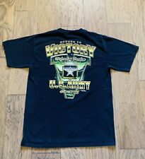 Vintage US Army Military Onward To Victory Graphic T-Shirt Mens L Black