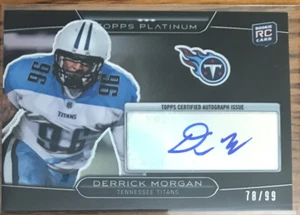 2010 Topps Platinum Rookie Autographs Black Refractor Derrick Morgan #6 78/99 - Picture 1 of 2