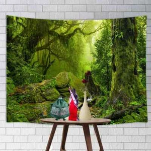 Tapiz Naturaleza Bosque Verde para 1/6 Figura Muñeca Telón de Fondo Diorama Fondo - Imagen 1 de 8