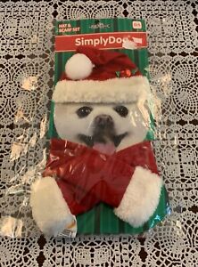 Brand New Simply Dog Holiday Hat and Scarf Set SMALL Red and White