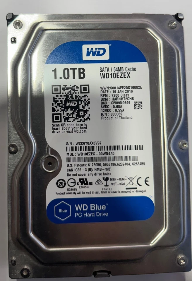 Western Digital WD Blue 1TB - WD10EZEX - Immagine 1 di 1