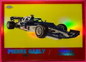 Tarjeta refractora Topps Fórmula 1 2021 cromada, gasly (rojo) 1961 autos deportivos #3/5 - Imagen 1 de 2