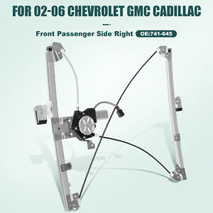 For Chevrolet 1500 2500 GMC Cadillac Front Right Power Window Regulator w/ Motor