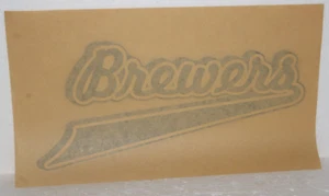 Milwaukee Brewers Large Iron-On Heat Transfer Team Shirt Decal Vintage Stock - Picture 1 of 3