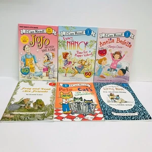 Lot Of 6 Books Of I Can Read #1 Pete the Cat's,Little Bear,Nancy,Ameli Bedelia - Picture 1 of 9