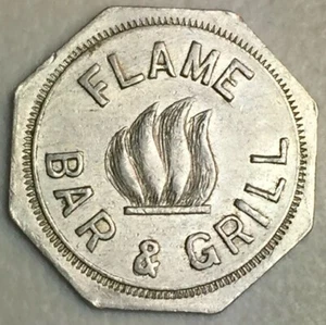 FLAME BAR & GRILL G/F 25c In Trade MAVERICK TOKEN (ST. PAUL MN) - Imagen 1 de 6