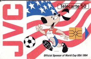  RARE TELECARTE 50 . JVC / WORLD CUP USA 1994 /  PHONE CARD . décembre 1993 - Picture 1 of 1
