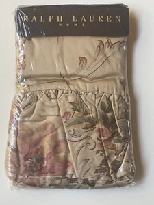 RARE! NEW ~RALPH LAUREN *Guinevere PAIR Standard PILLOWCASES Medieval Floral Tan - Picture 1 of 7