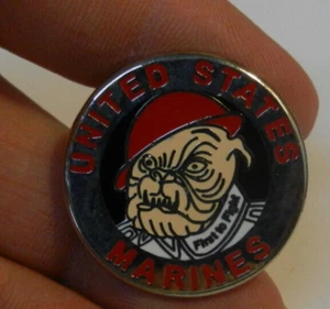 MARINE CORPS BULLDOG MASCOT FIRST TO FIGHT HAT PIN - Picture 1 of 1
