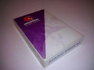 Vintage HAWAIIAN AIRLINES Playing Cards Purple/White Logo & Bird Box NEW/ Sealed - Picture 1 of 6