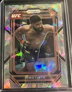 2023 Panini Prizm UFC -Cracked Ice Prizm #105 Rookie Chris Curtis (RC)