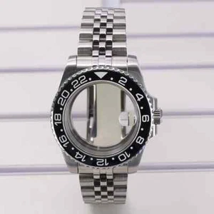 Caja de reloj de buceo GMT de 40 mm correa Jubilee cristal de zafiro para esfera de 28,5 mm Seiko NH35 - Imagen 1 de 18